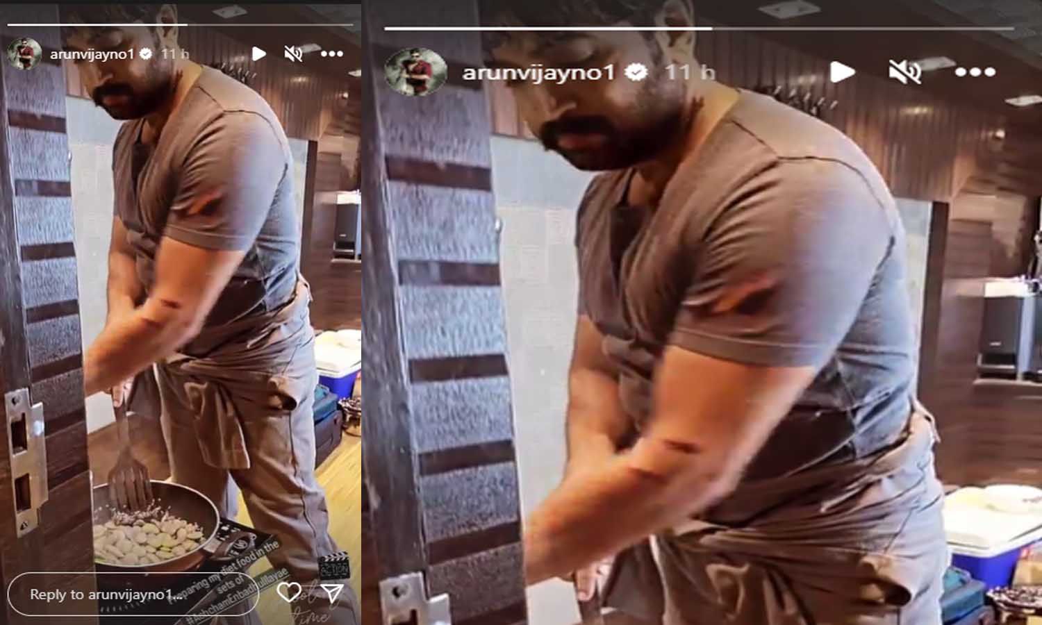 அருண் விஜய் சமையல் செய்யும் வீடியோ வைரல்;